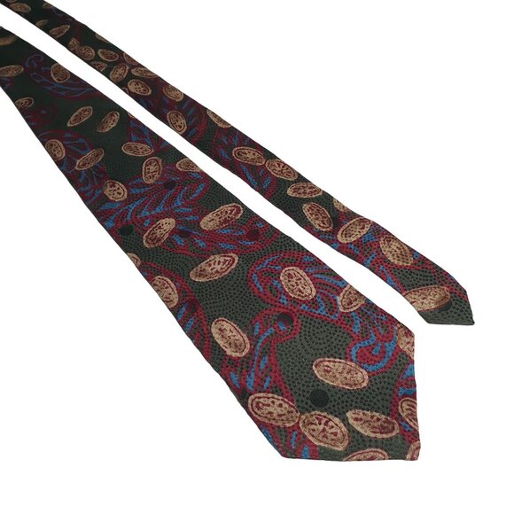 Club International Top Designer Necktie Abstract Pattern Silk Men Tie Vintage - Picture 1 of 5